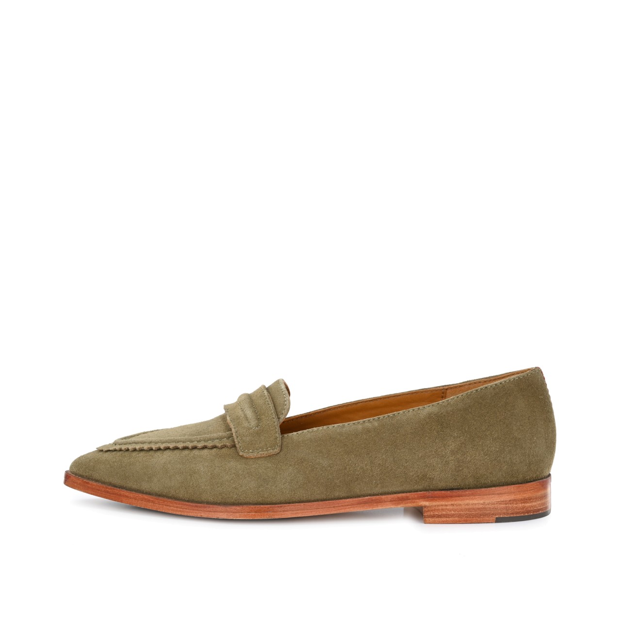 LEANDRA Suede Oliv